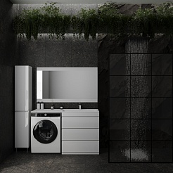 Style Line Мебель для ванной Даллас 140 R Люкс Plus белая – фотография-2